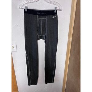 Carhartt Force Mens Small S Thermal Base Layer Leggings Charcoal Grey Wool Blend